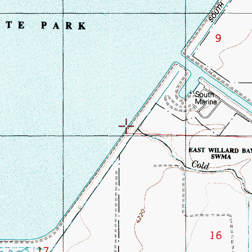 Topographic Map of Cold Springs Creek, UT