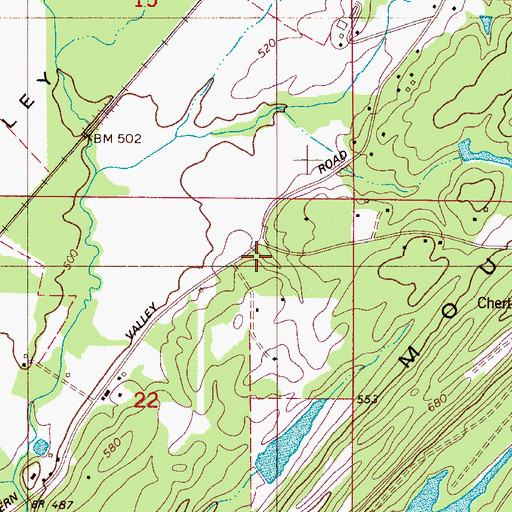 Topographic Map of Baylor (historical), AL