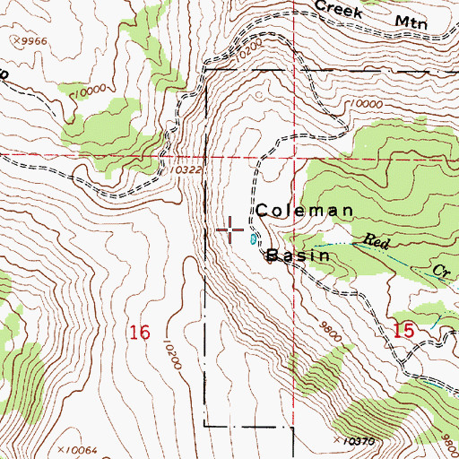 Topographic Map of Coleman Basin, UT