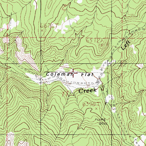 Topographic Map of Coleman Flat, UT