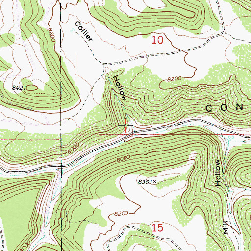 Topographic Map of Collier Hollow, UT
