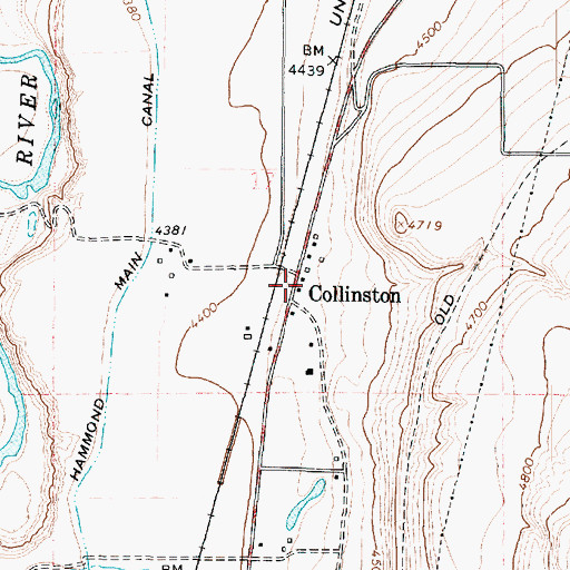 Topographic Map of Collinston, UT