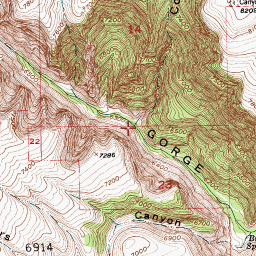 Topographic Map of Colton Hollow, UT