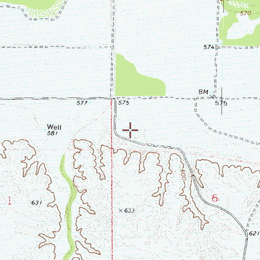 Topographic Map of Dendora Substation, AZ