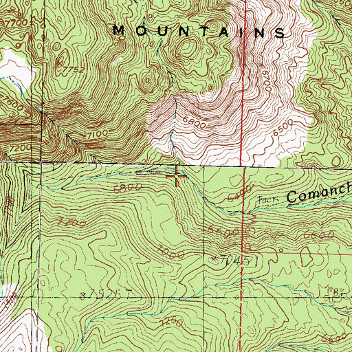 Topographic Map of Comanche Canyon, UT