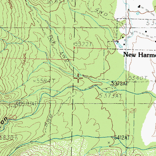 Topographic Map of Comanche Creek, UT