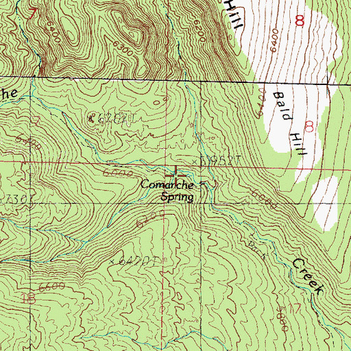 Topographic Map of Comanche Spring, UT