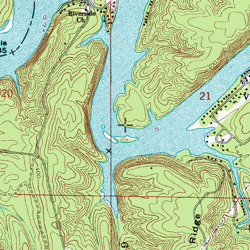 Topographic Map of Beavers Point, AL