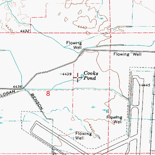 Topographic Map of Cooks Pond, UT