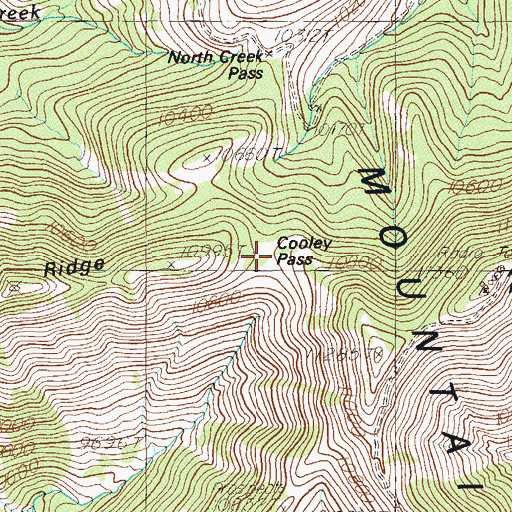 Topographic Map of Cooley Pass, UT