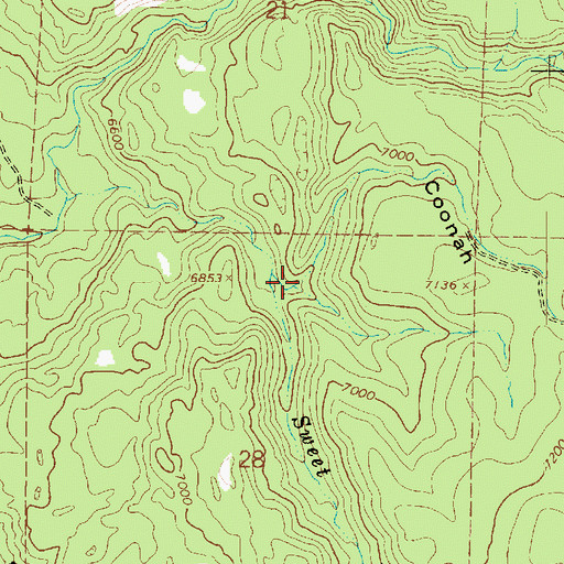 Topographic Map of Coonah Swale, UT