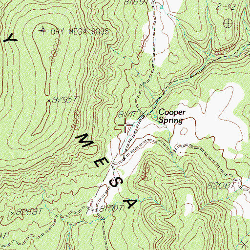 Topographic Map of Cooper Reservoir, UT