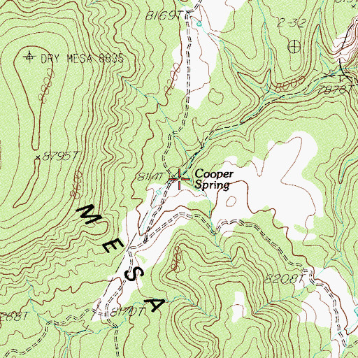 Topographic Map of Cooper Spring, UT