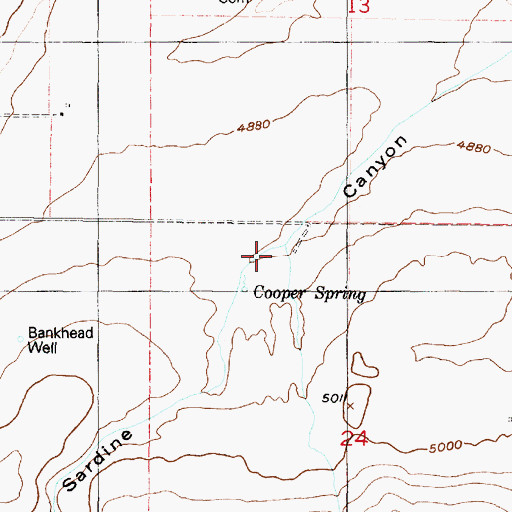 Topographic Map of Cooper Spring, UT