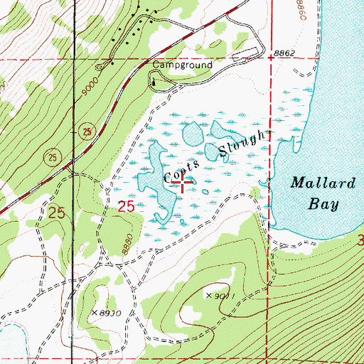 Topographic Map of Coots Slough, UT