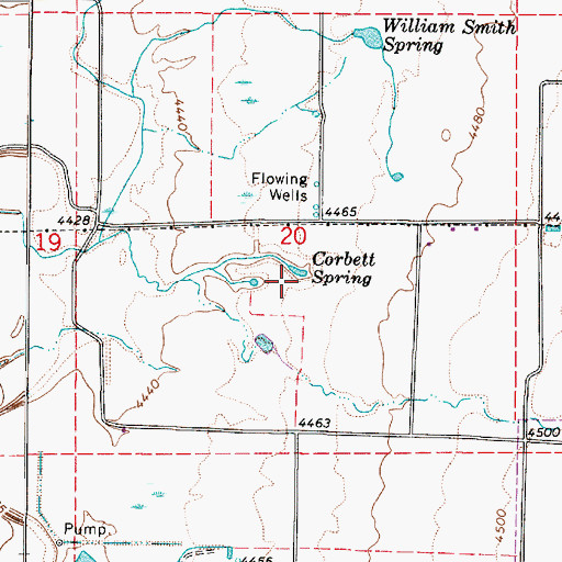 Topographic Map of Corbett Spring, UT