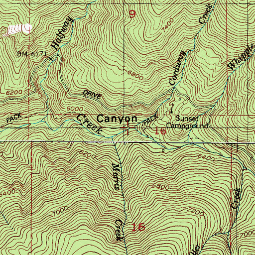 Topographic Map of Corduroy Creek, UT