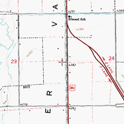 Topographic Map of Corinne Canal, UT