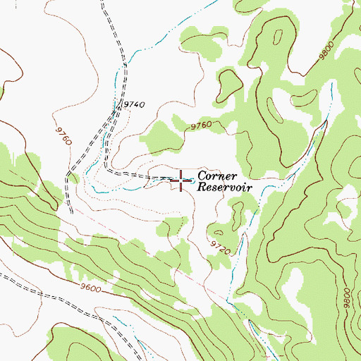 Topographic Map of Corner Reservoir, UT