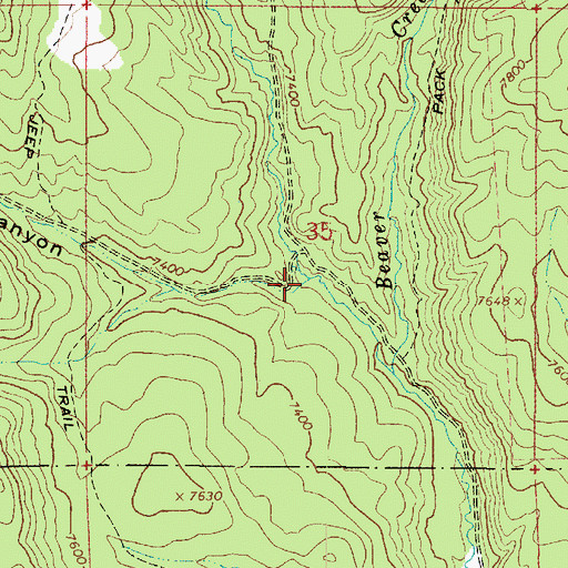 Topographic Map of Corral Canyon, UT