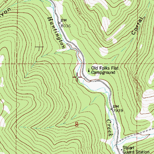 Topographic Map of Corral Canyon, UT
