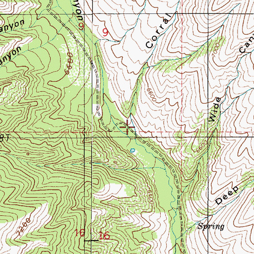 Topographic Map of Corral Canyon, UT