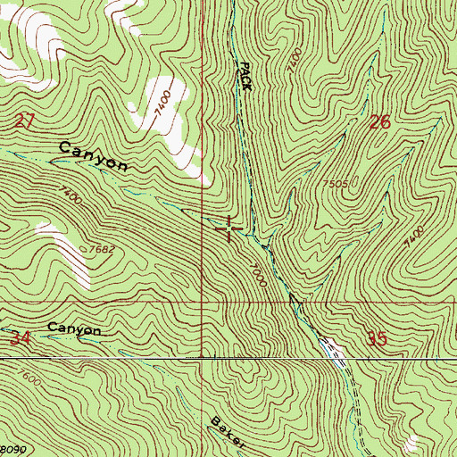 Topographic Map of Corral Canyon, UT
