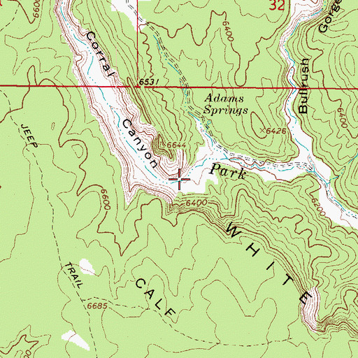 Topographic Map of Corral Canyon, UT