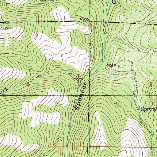 Topographic Map of Corral Fork, UT