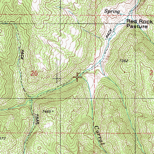 Topographic Map of Corral Fork, UT