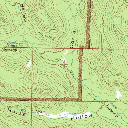 Topographic Map of Corral Hollow, UT