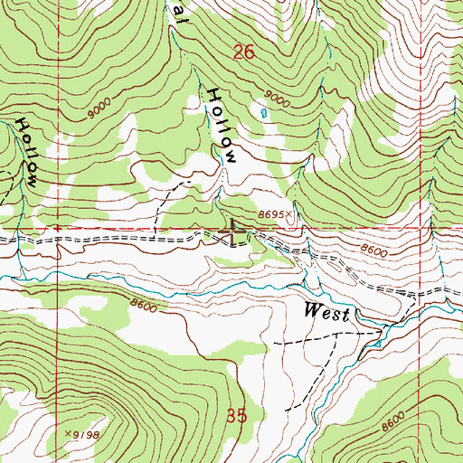 Topographic Map of Corral Hollow, UT