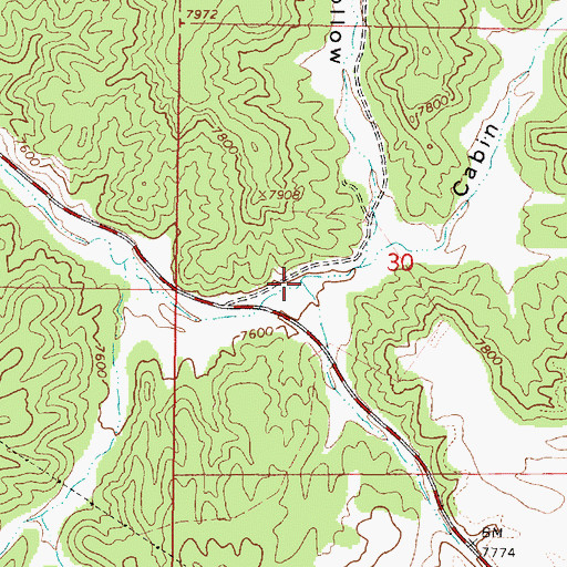Topographic Map of Corral Hollow, UT