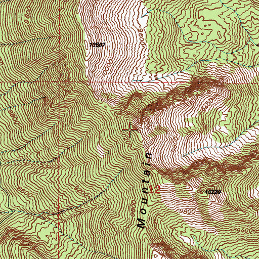 Topographic Map of Corral Mountain, UT