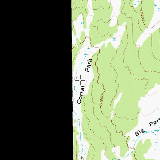 Topographic Map of Corral Park, UT