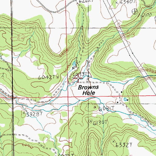 Topographic Map of Cottonwood Canyon, UT