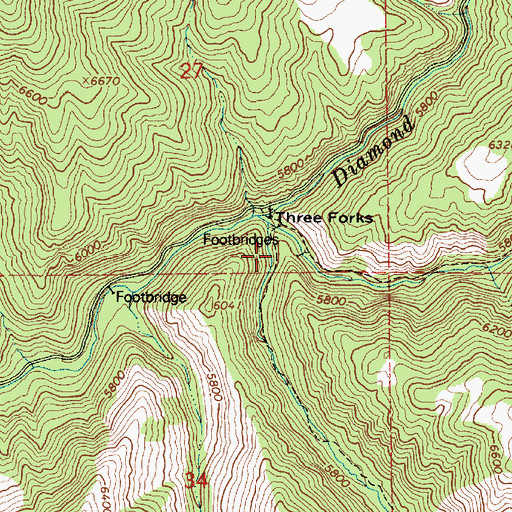 Topographic Map of Cottonwood Canyon, UT