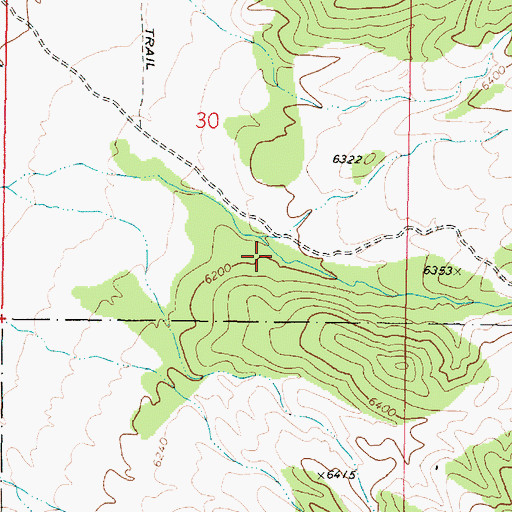 Topographic Map of Cottonwood Canyon, UT