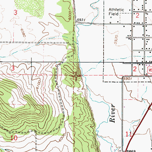 Topographic Map of Cottonwood Canyon, UT