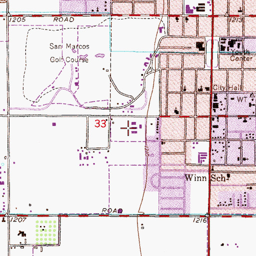 Topographic Map of Denver Elementary School, AZ