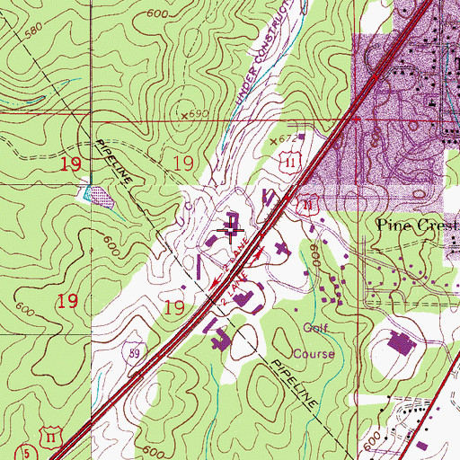 Topographic Map of Bessemer State Technical College, AL