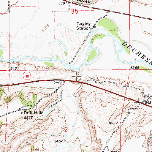 Topographic Map of Cottonwood Canyon, UT