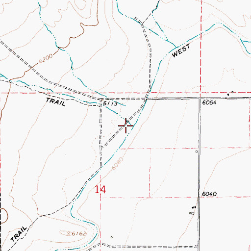 Topographic Map of Cottonwood Creek, UT