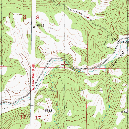Topographic Map of Cottonwood Creek, UT