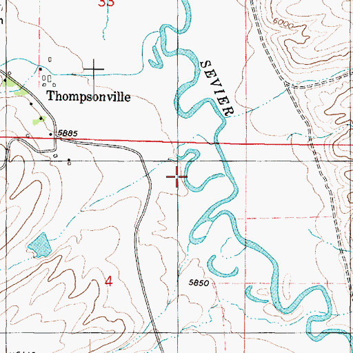 Topographic Map of Cottonwood Creek, UT