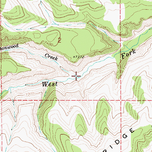 Topographic Map of Cottonwood Creek, UT