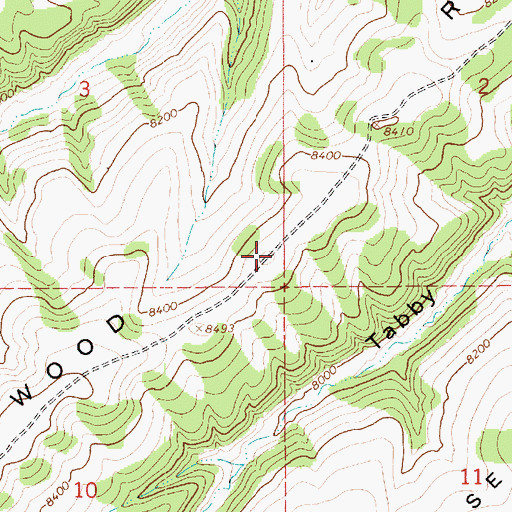 Topographic Map of Cottonwood Ridge, UT
