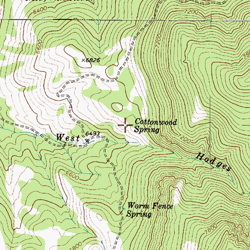 Topographic Map of Cottonwood Spring, UT