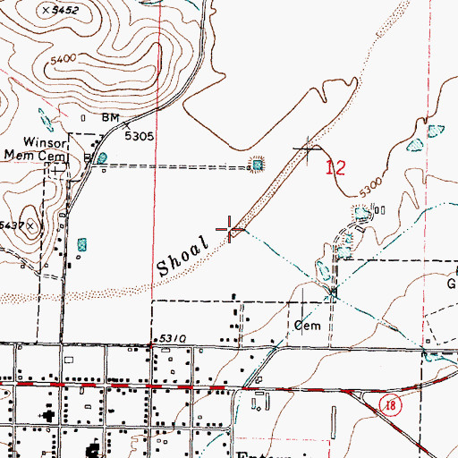 Topographic Map of Cottonwood Wash, UT