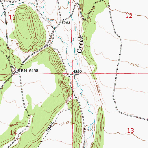 Topographic Map of Cottonwood Wash, UT